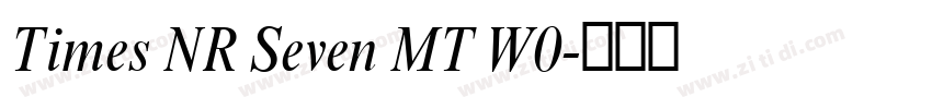 Times NR Seven MT W0字体转换
